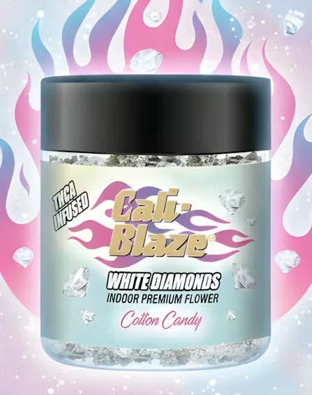 Product Cali-Blaze | Cotton Candy | White Diamond Infused Flower