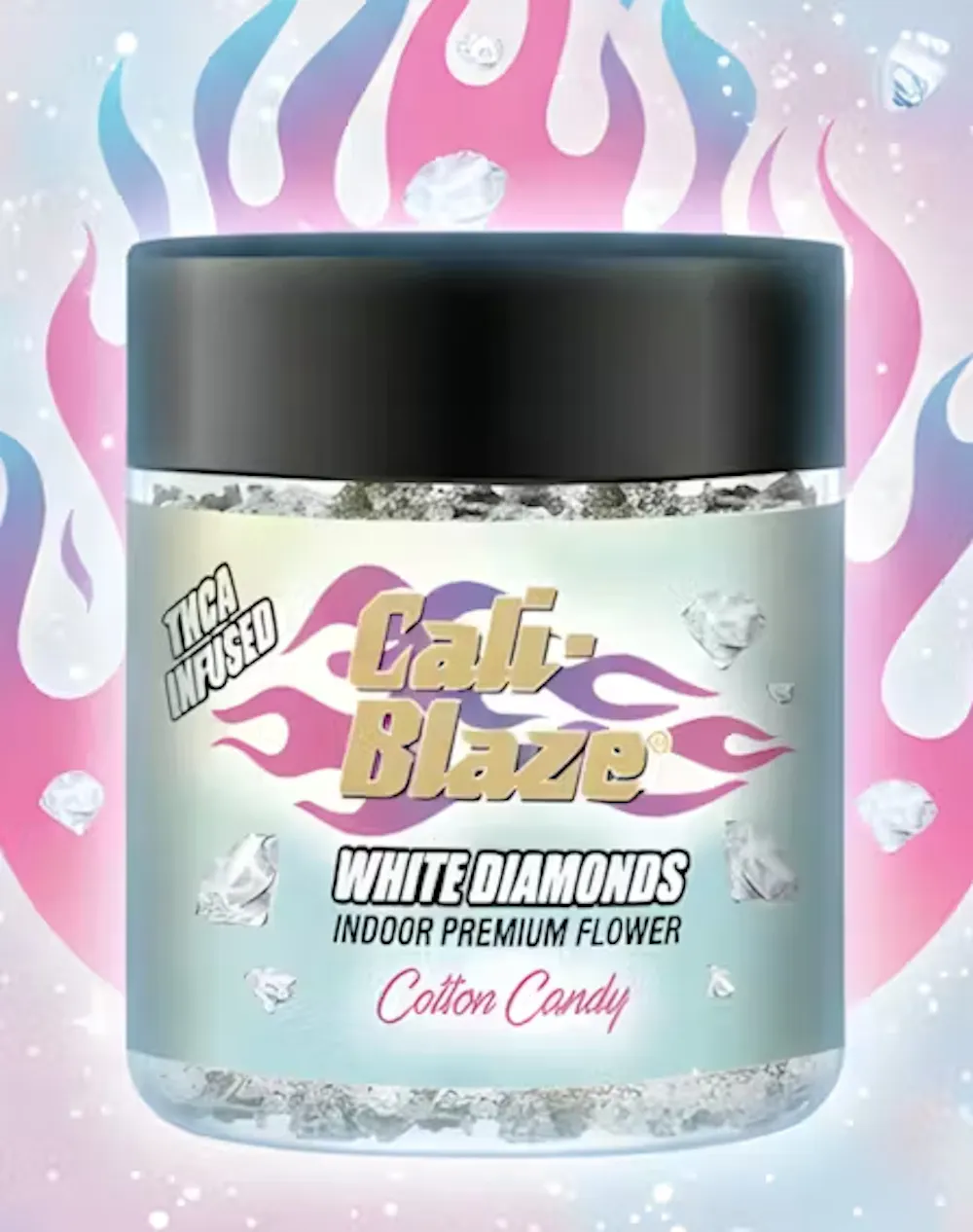 Product Cali-Blaze | Cotton Candy | White Diamond Infused Flower