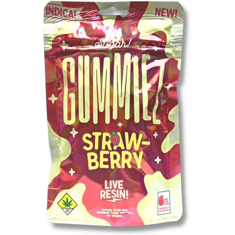 Gummiez: Indica Strawberry - Live Resin 10pk 100mg