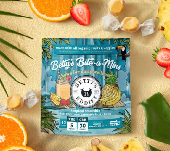 Product 5mg Betty's Eddies Tropical Smoothie Fruit Chews 10pk
