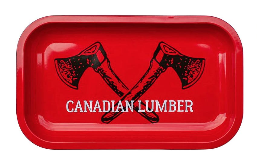 Canadian Lumber Big Metal Rolling Tray (Red)