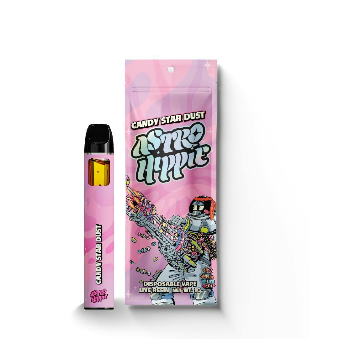 Astro Hippie - 1g Live Resin Disposable - Candy Star Dust