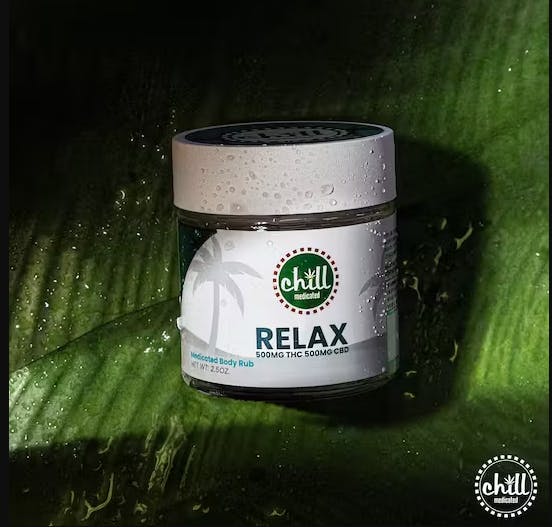 Product: 1:1 | Relax Body Rub | 500mg THC x 500mg CBD | Chill Medicated