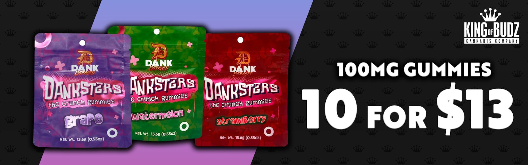 10/$13 Danksters 100mg Gummies