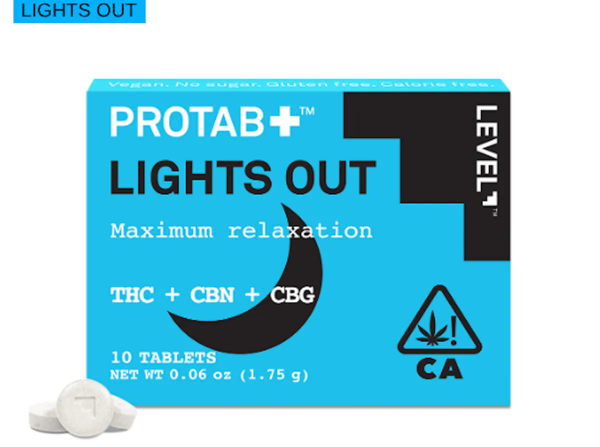 Level Protab 2:1:1 Lights Out Tablets 100mg 10pk (THC:CBN:CBG) .1g ...