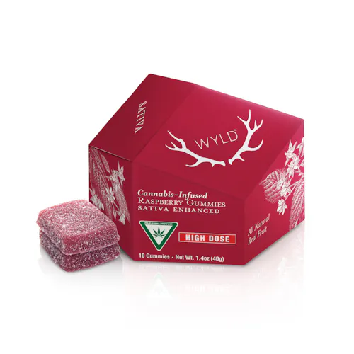 200mg | Raspberry Sativa Enhanced Gummies-1