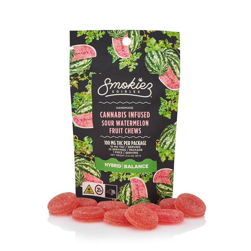 Smokiez | Sour Watermelon | Hybrid | 100mg | 10ct