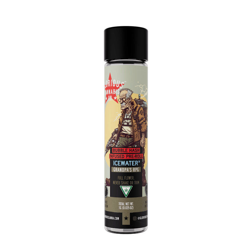 Glorious Cannabis Icewater Hash Infused Pre-Roll | Grandpa's RPG