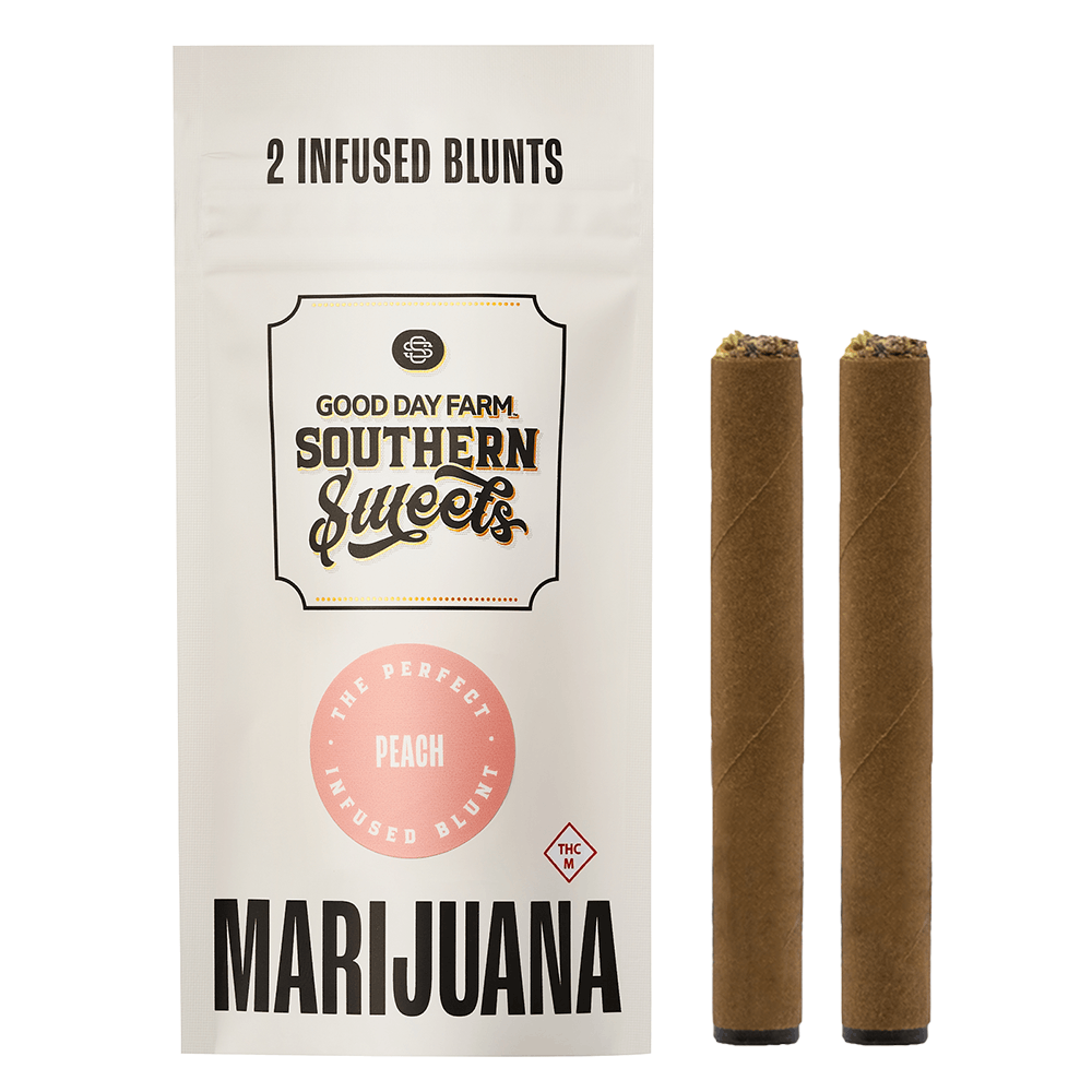 Good Day Farm - Southern Sweets - Double Dessert - Peach Infused Blunts -  1g (2pk) | Blue Sage Cannabis Deli