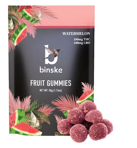 Binske | Watermelon 1:1 | 10mg x 10ct Gummies-active