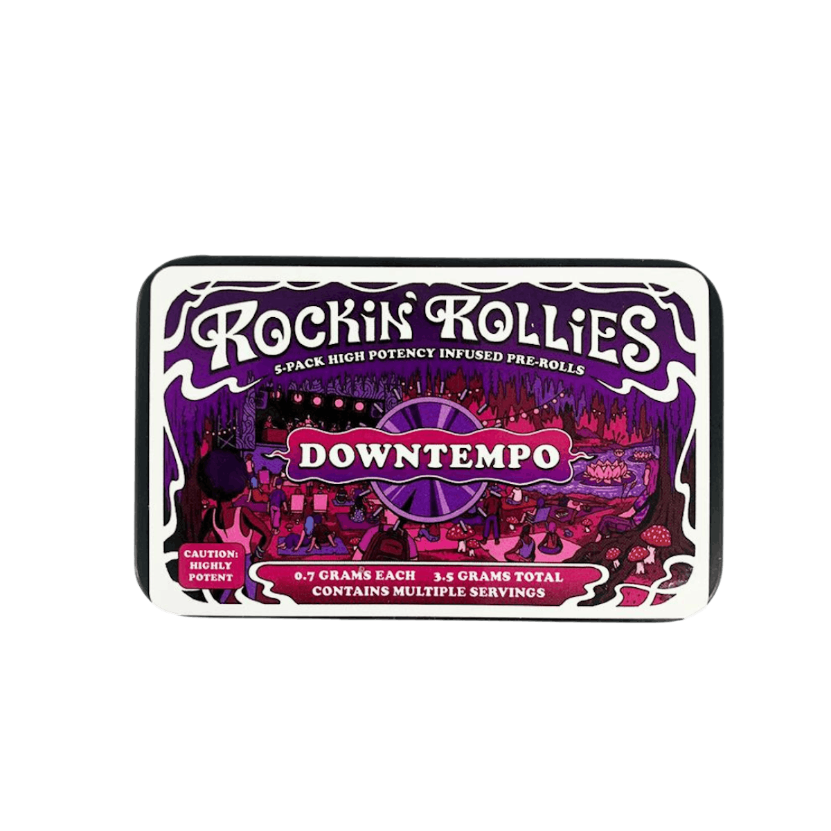 Image of Rockin’ Rollies Downtempo Infused Preroll 5pk