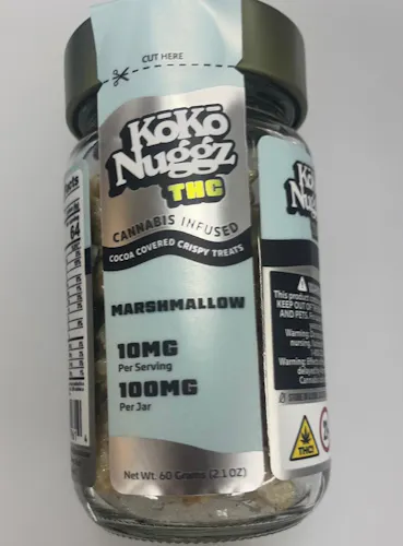 Koko Nuggz | Crispy Treats | Marshmallow | 10ct 100mg-active
