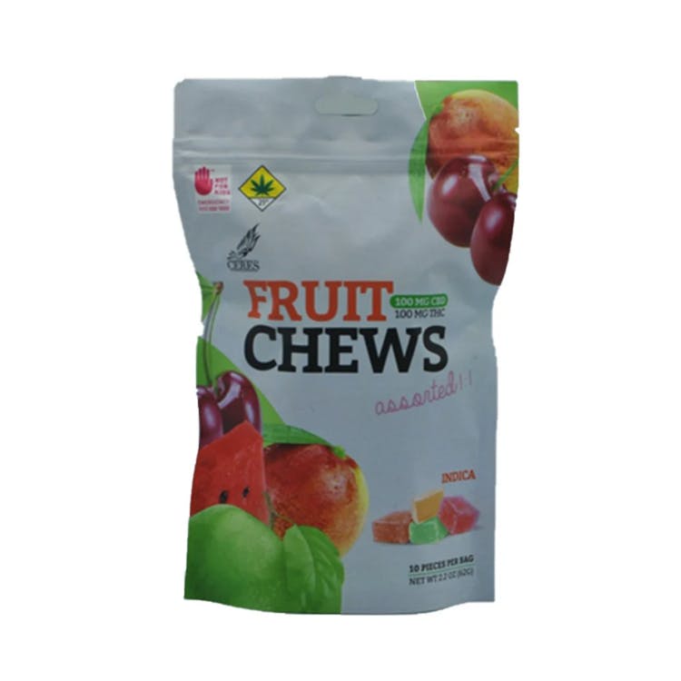 Ceres Garden 10pk Indica Assorted 1:1 Fruit Chews c - Canna4Life
