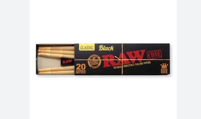 Product NC Raw Cones - Black King Size 20pk