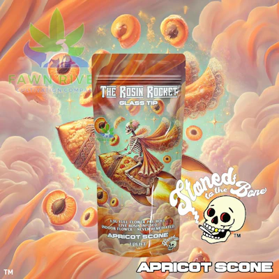 Stoned to the Bone - 1.3g Live Rosin Infused Preroll - Apricot Scone