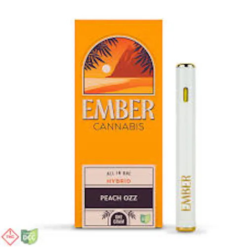 Ember | Peach Ozz (Distillate) Disposable 1g | Hybrid-active