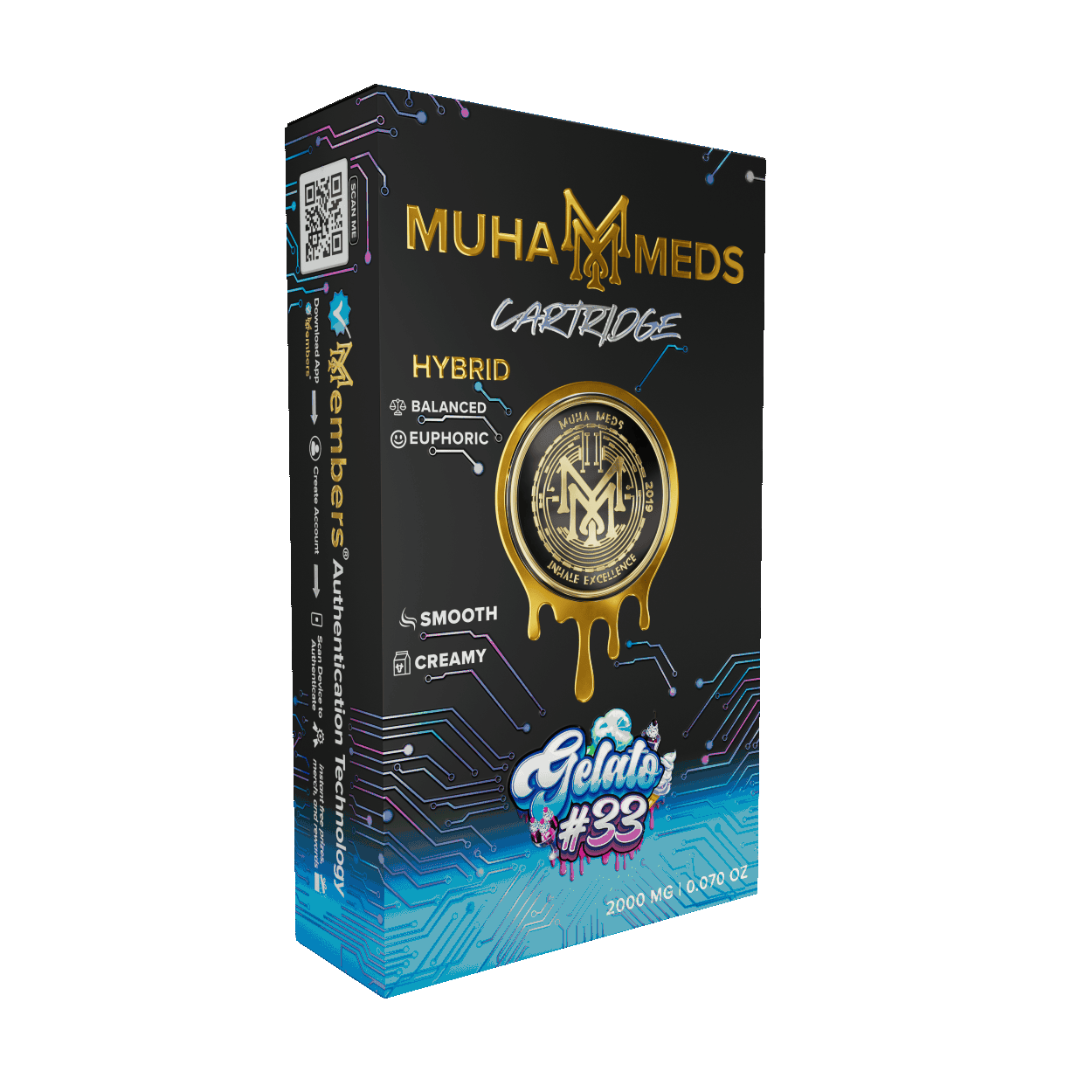 Muha Meds | Vape Cart - 2g - Gelato #33