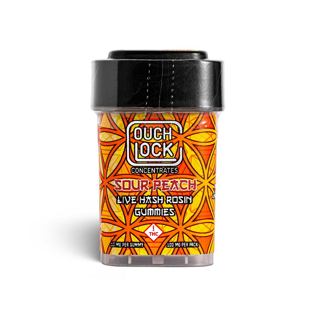 Photo of Sour Peach Hash Rosin Gummies – 100mg