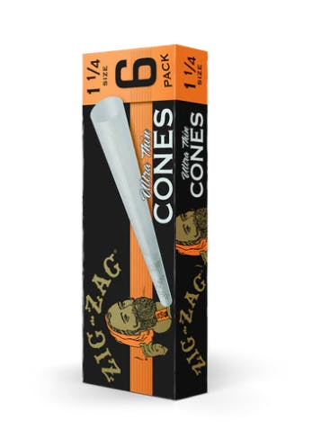 Product: 6pk | 1 1/4 Ultra Thin Cones | Zig Zag