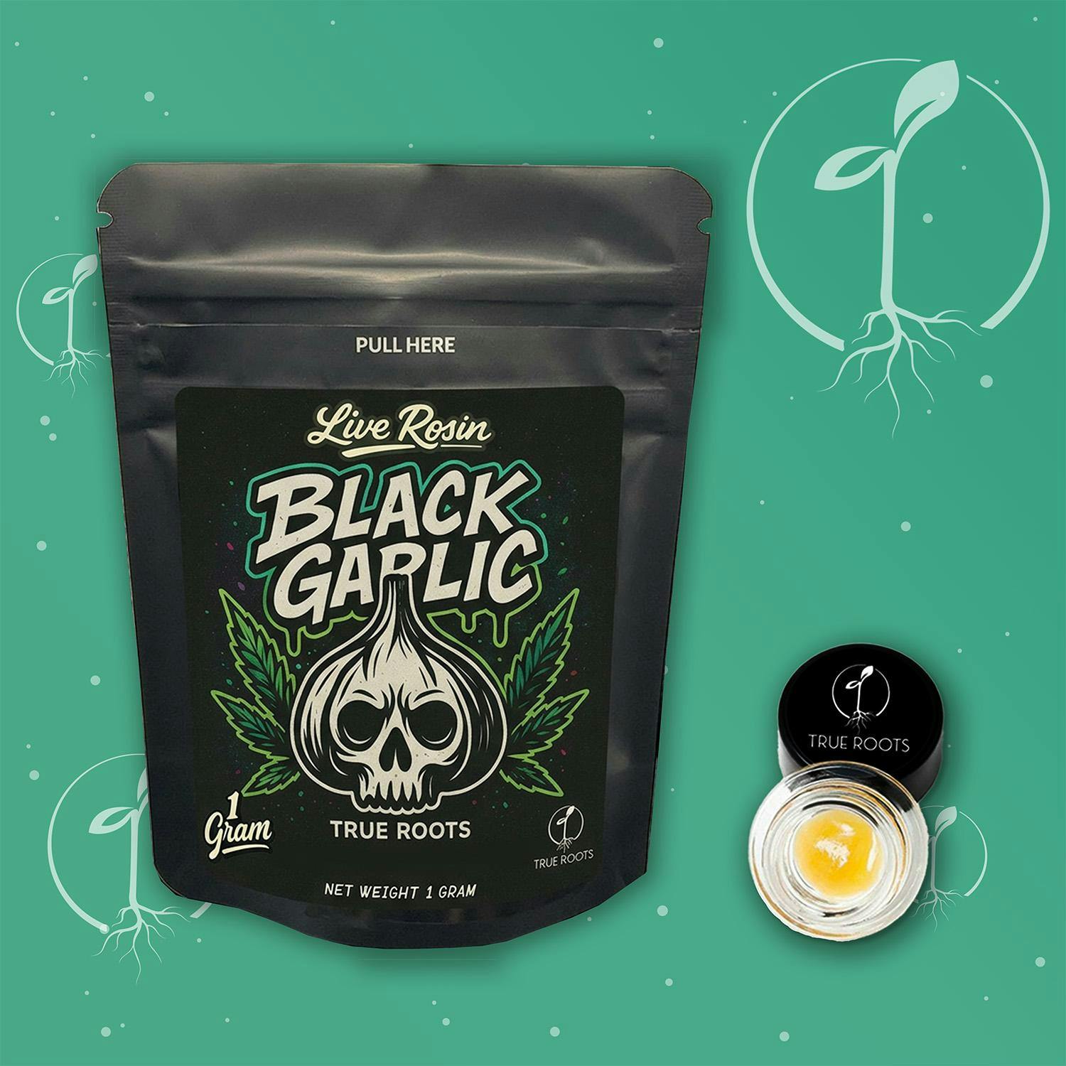 True Roots Live Rosin | Black Garlic