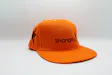 Orange Black Thread Snapback Flat Bill Hat