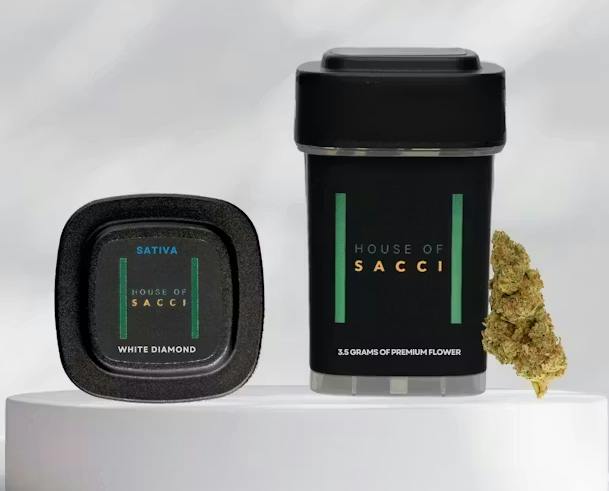 White Diamonds | 3.5g | Flower | Sativa | House of Sacci