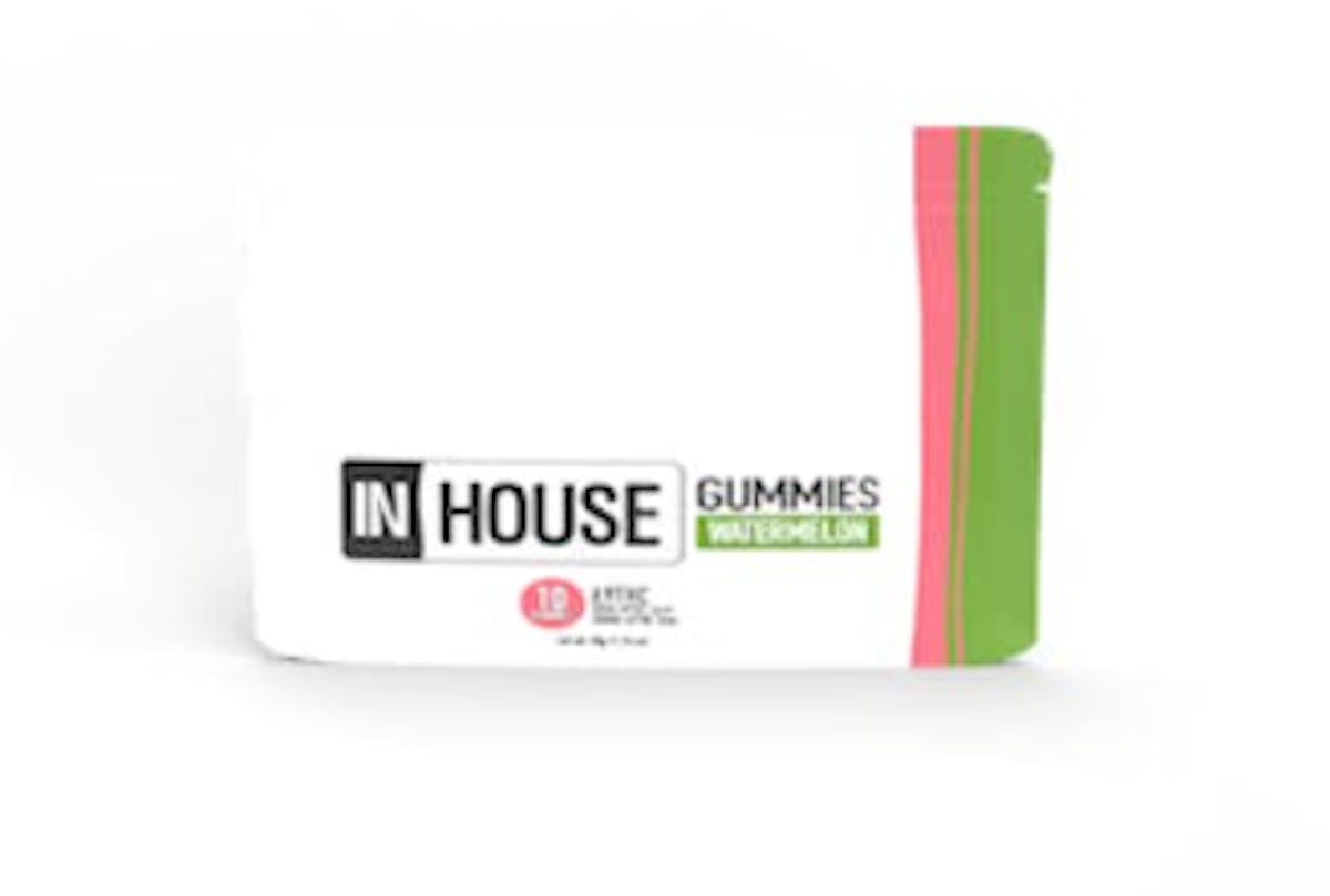 Photo of In House 2:1 Watermelon Gummies 100mg 10pk (THC:CBG)