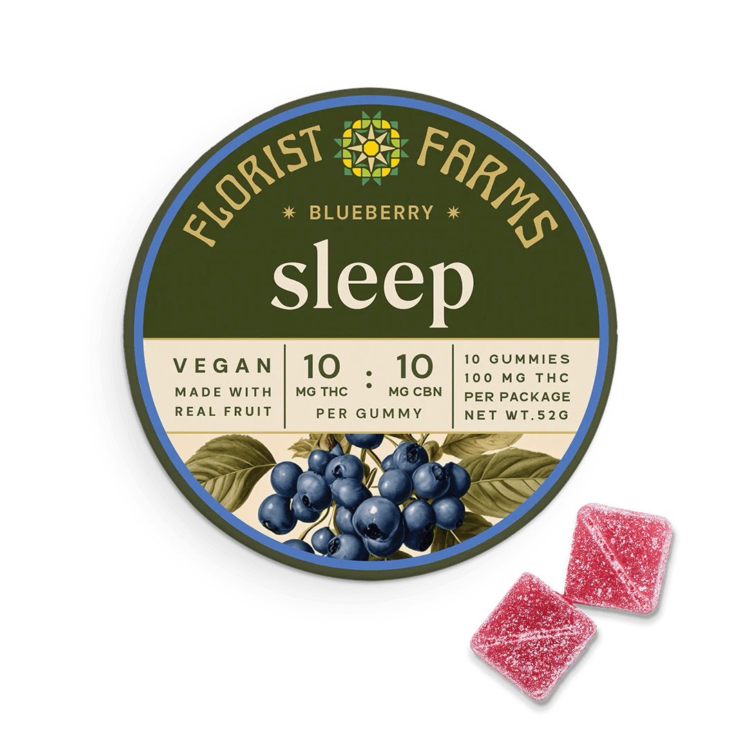 Florist Farms Blueberry Sleep 10pk 100mg Gummies