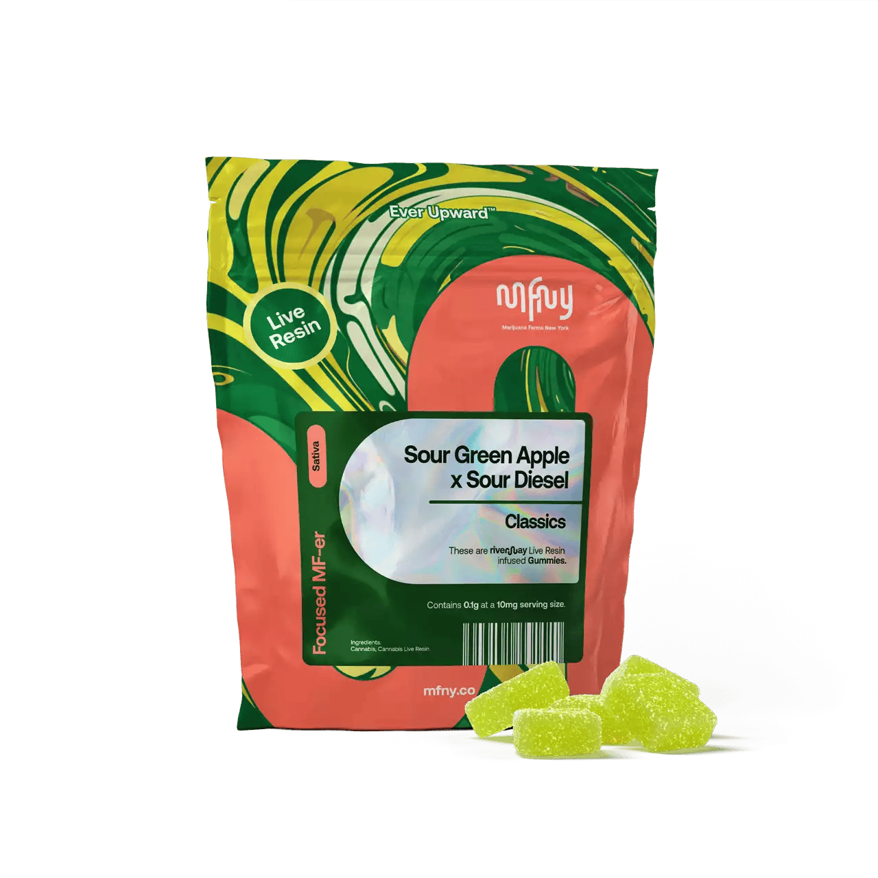 MFNY | Sour Green Apple x Sour Diesel | Live Resin | 100mg | 10ct