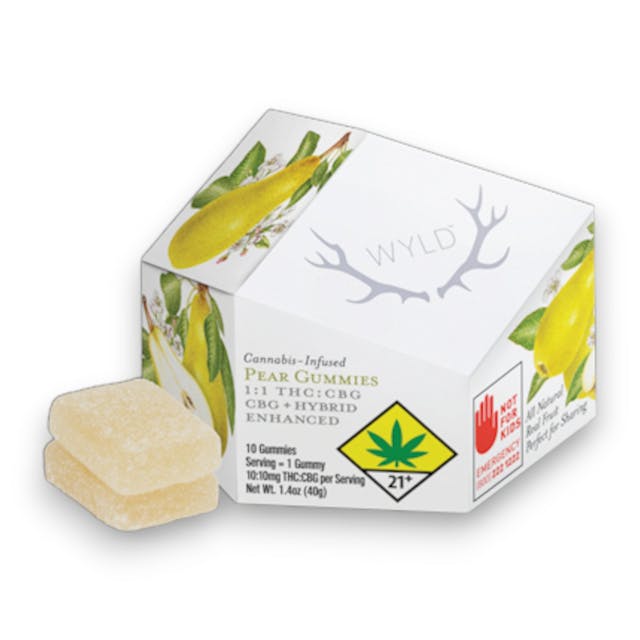 DOHC - Wyld GIT Pear Gummies - CBG + Hybrid Enhanced - (100mg THC : 100mg CBG)
