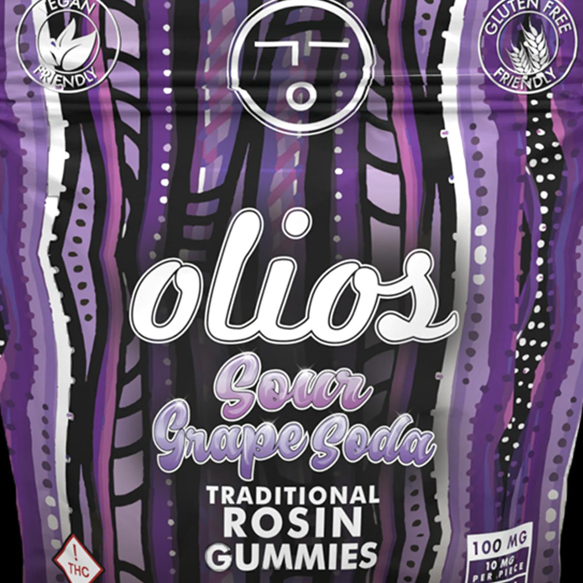 Olio | 100mg Rosin Gummies | Sour Grape Soda