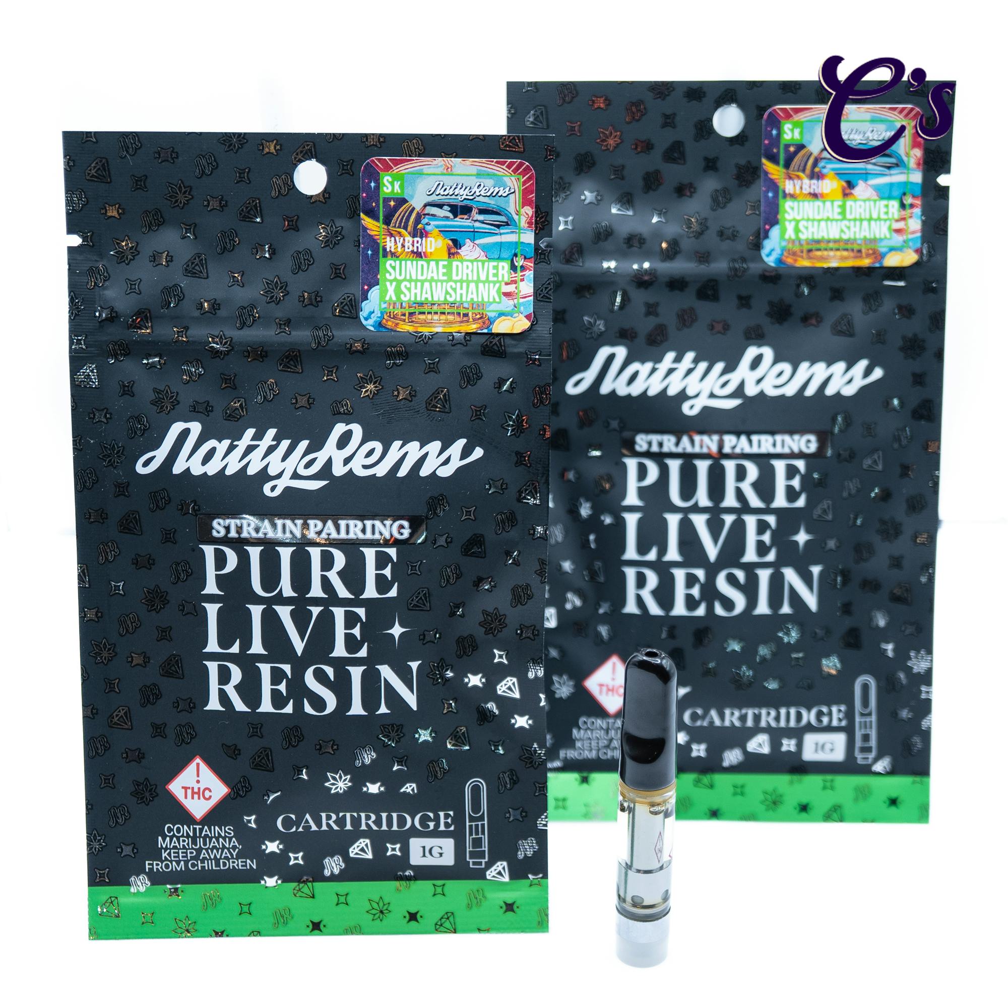 Natty Rems | Black Tip Live Resin Cart (H) Grape Cream Cake x Sundae Driver  1g | Callie's Cannabis Shoppe (Denver)