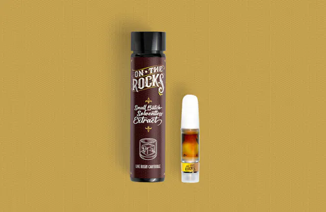 On The Rocks Solventless Live Rosin Cartridge Yum Yum .5g (sativa hybrid, live rosin cartidge)