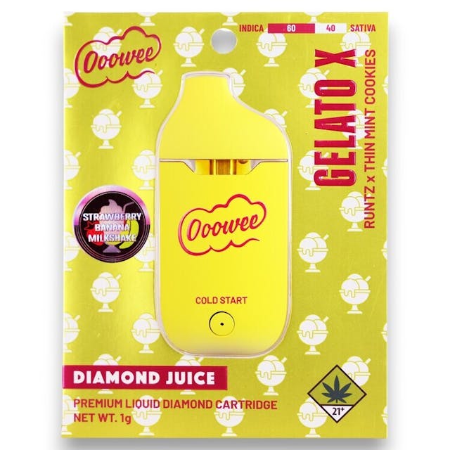 Ooowee - 1G L.D Disposable - Strawberry Banana Milkshake - Gelato X - 1g