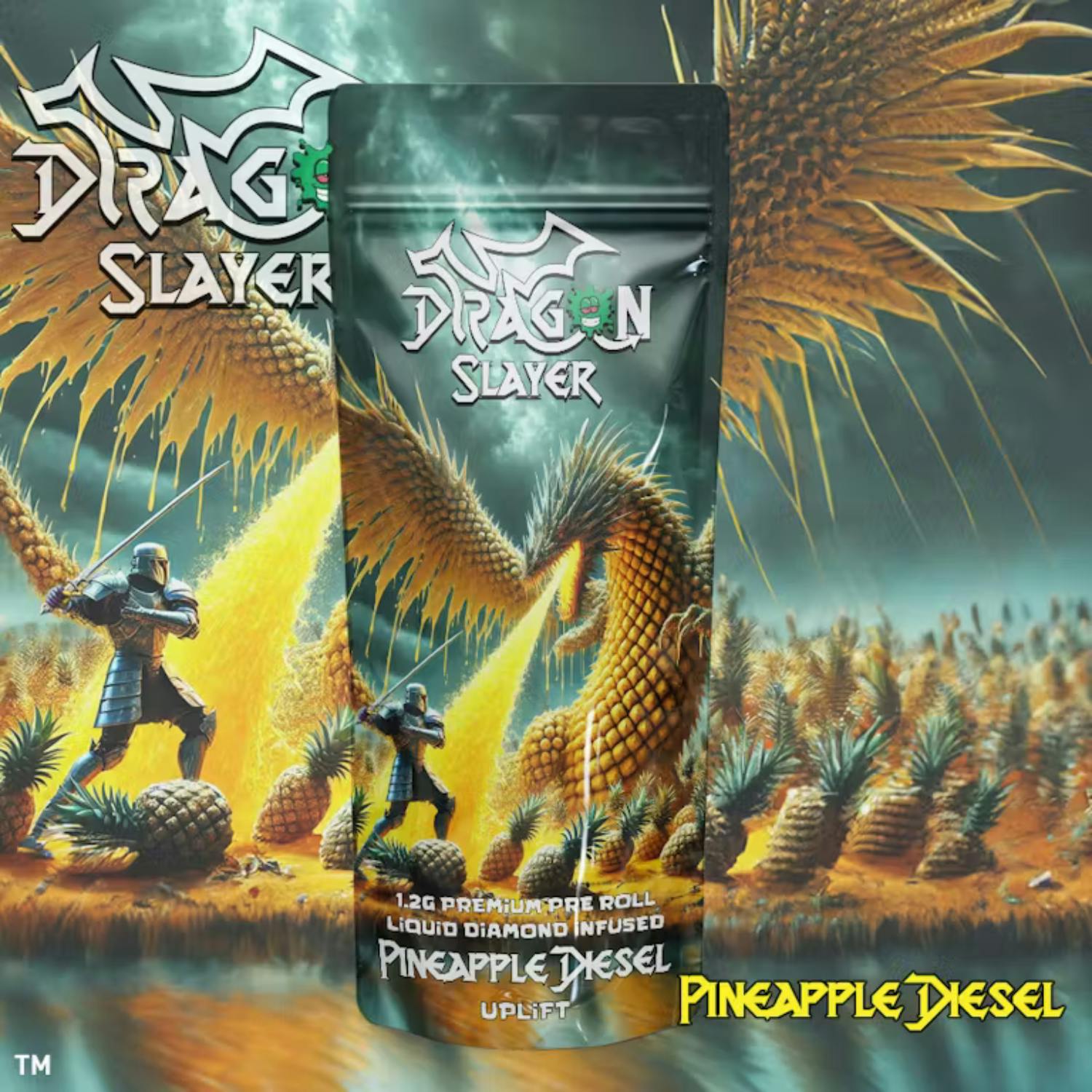 Dragon Slayer - Infused Preroll - (1.2g) - Uplift - **PINEAPPLE DIESEL** (5/$15)