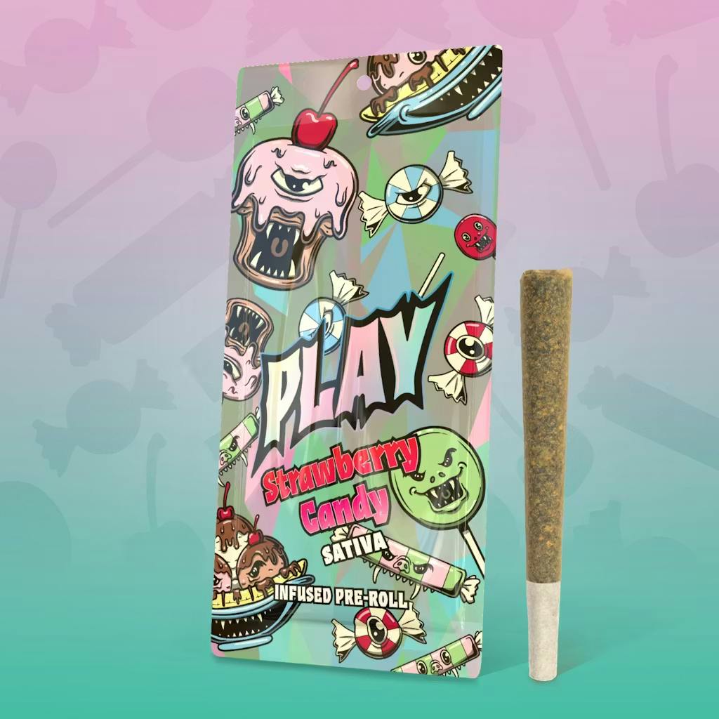 PLAY - 1.2g Infused Preroll - Strawberry Candy
