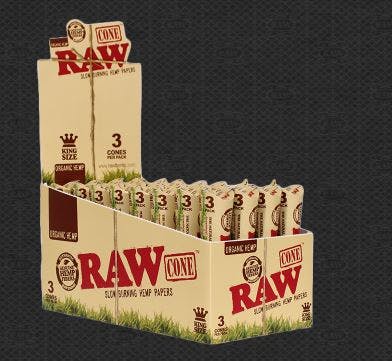 RAW Organic Hemp Cones 3pk - King Size