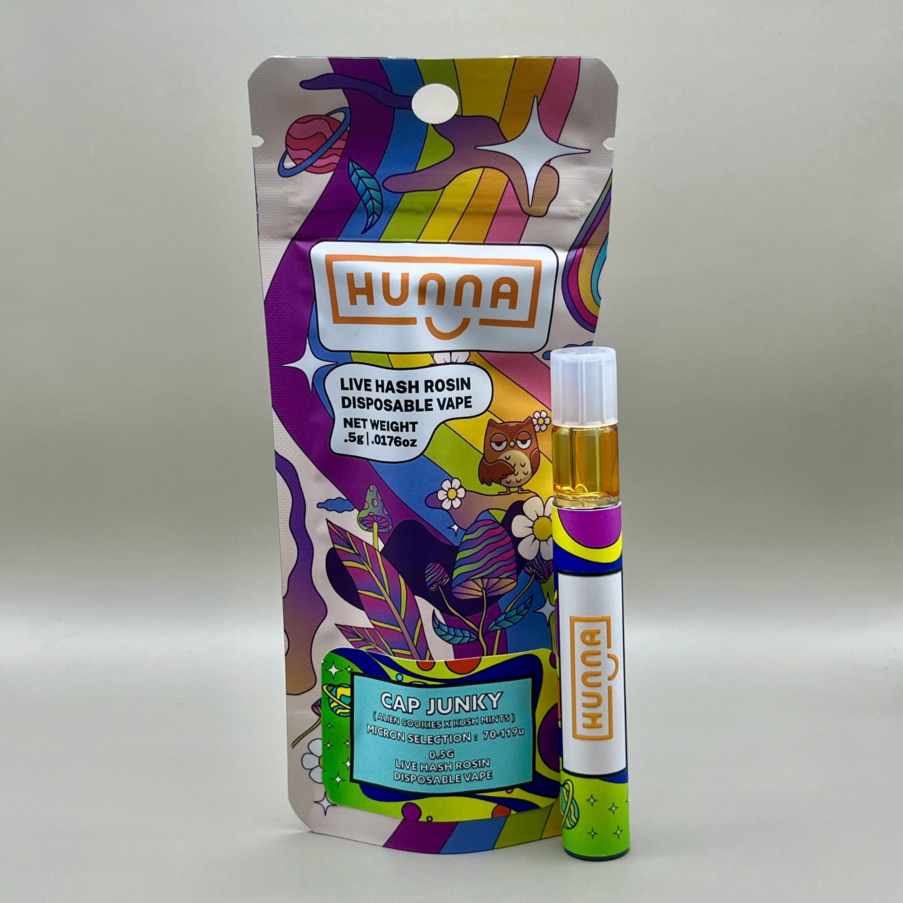 Hunna - .5g Live Rosin Disposable - Cap Junky