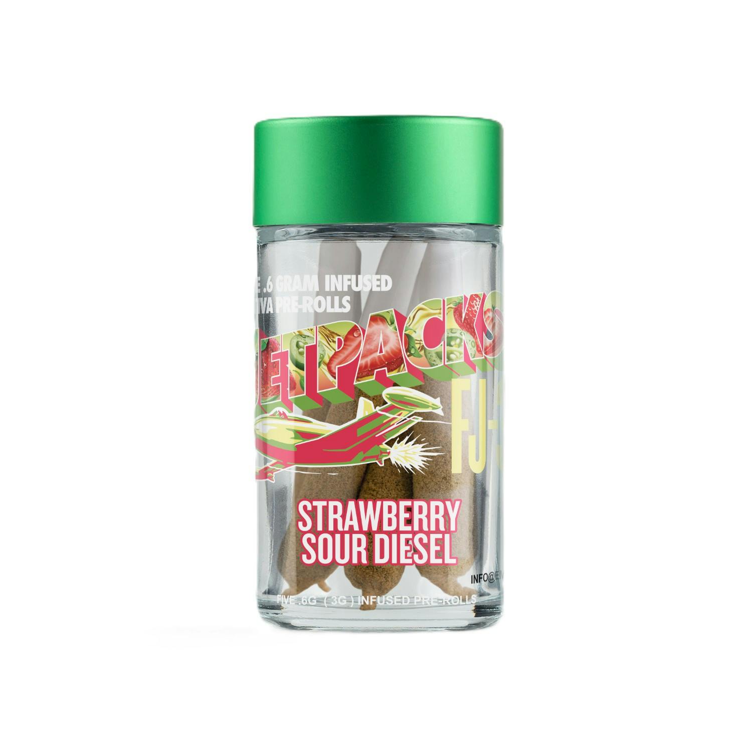 Jetpacks | FJ-3 Infused | Strawberry Sour Diesel | 5 Pack | .6g