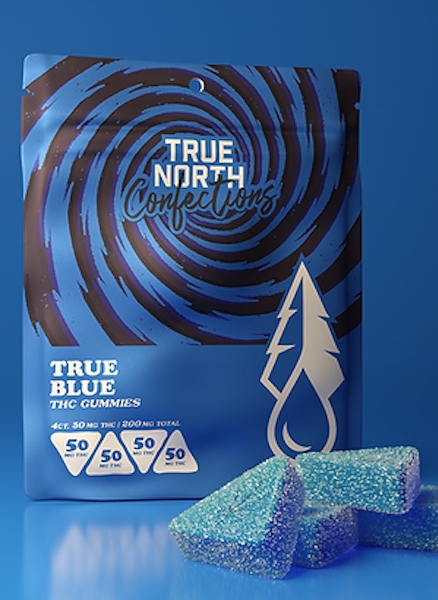 True North Confections | Vegan True Blue 4 Piece Gummies | 200mg*