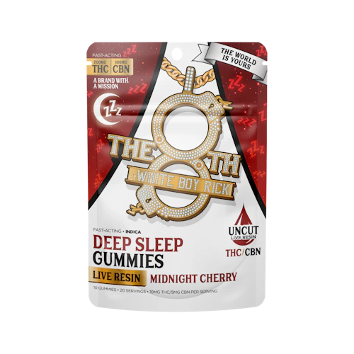 The 8th - 200mg THC : 100mg CBN Live Resin Gummies - Midnight Cherry