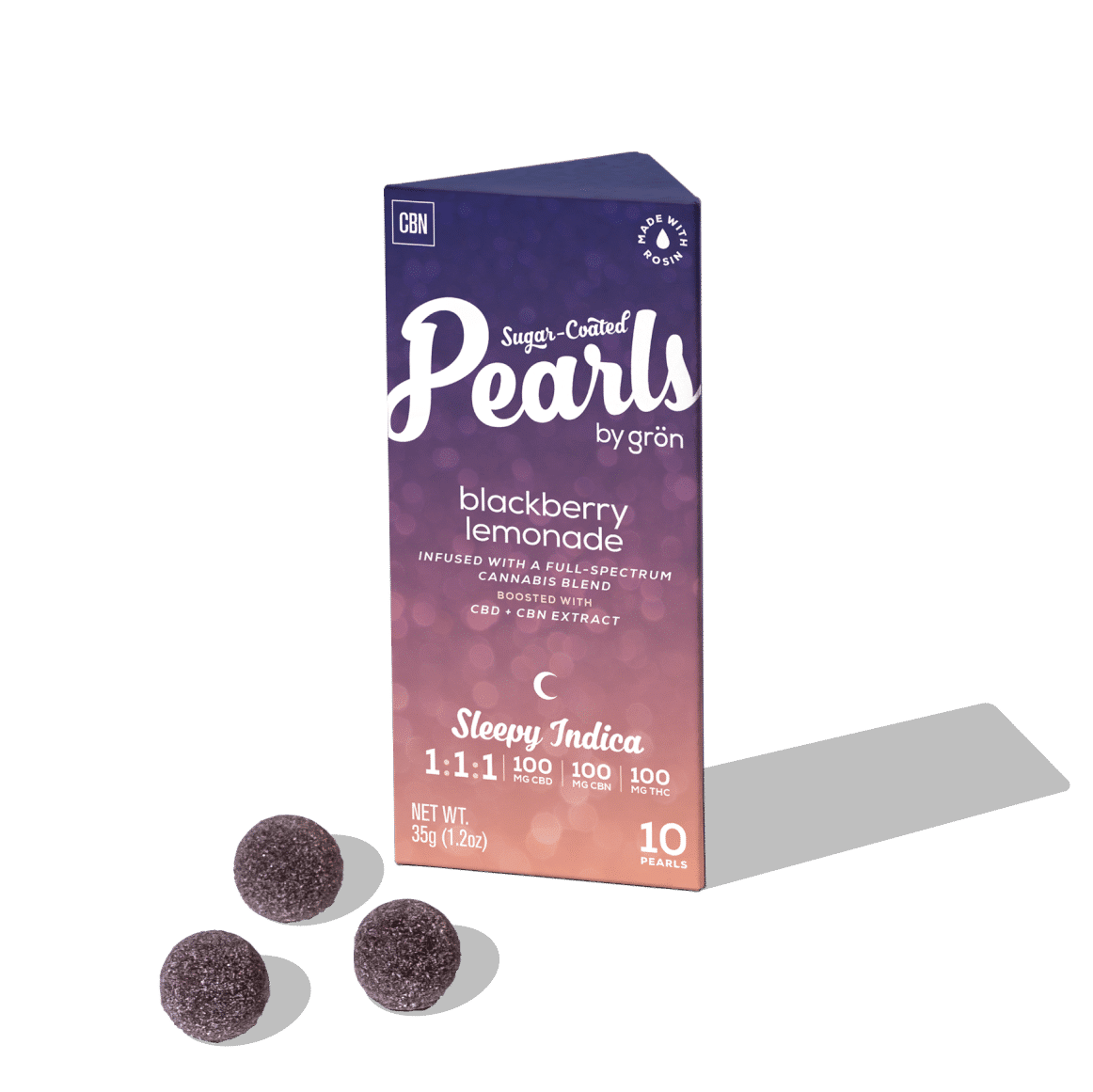 Gron Blackberry Lemonade 1:1:1 CBD:CBN:THC 10pk 100mg Pearls