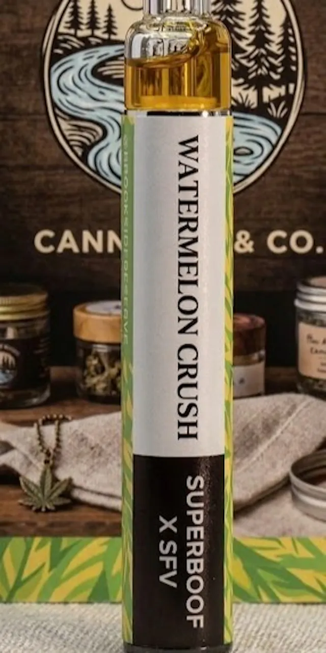 Brookside Reserve Rosin Vape Watermelon Crush .5g (indica hybrid, live rosin disposable)