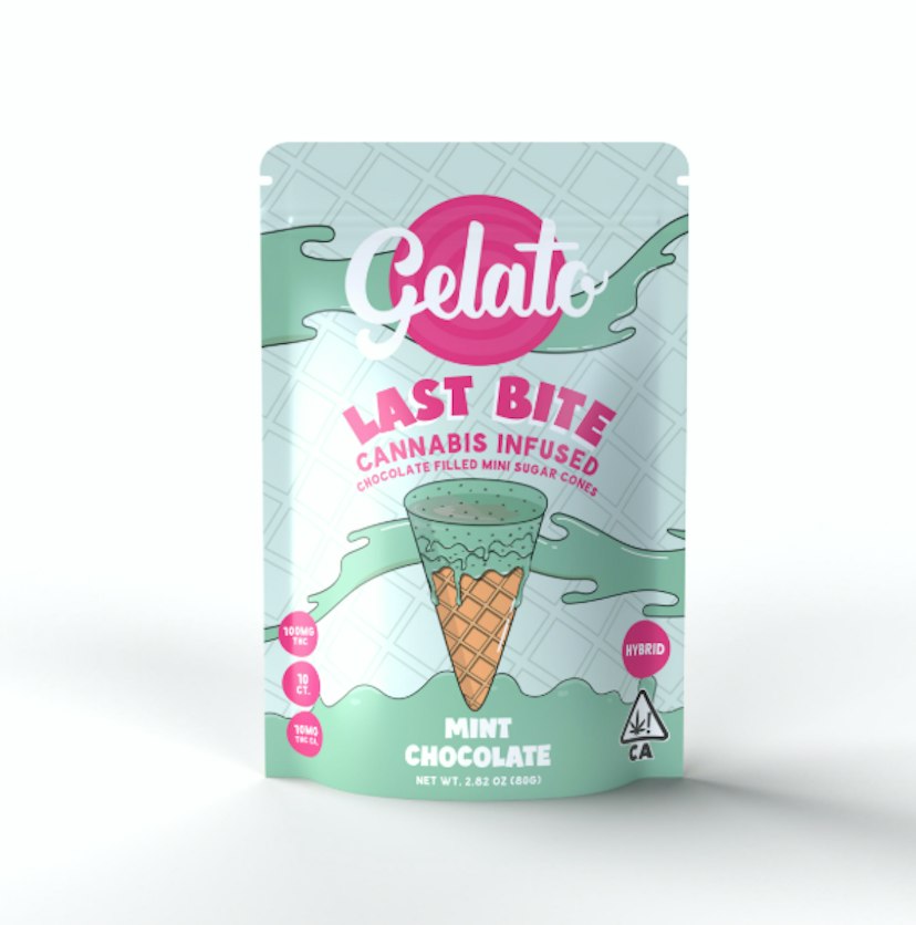 Gelato | 200mg THC Chocolate Cone Bites | Mint Chocolate