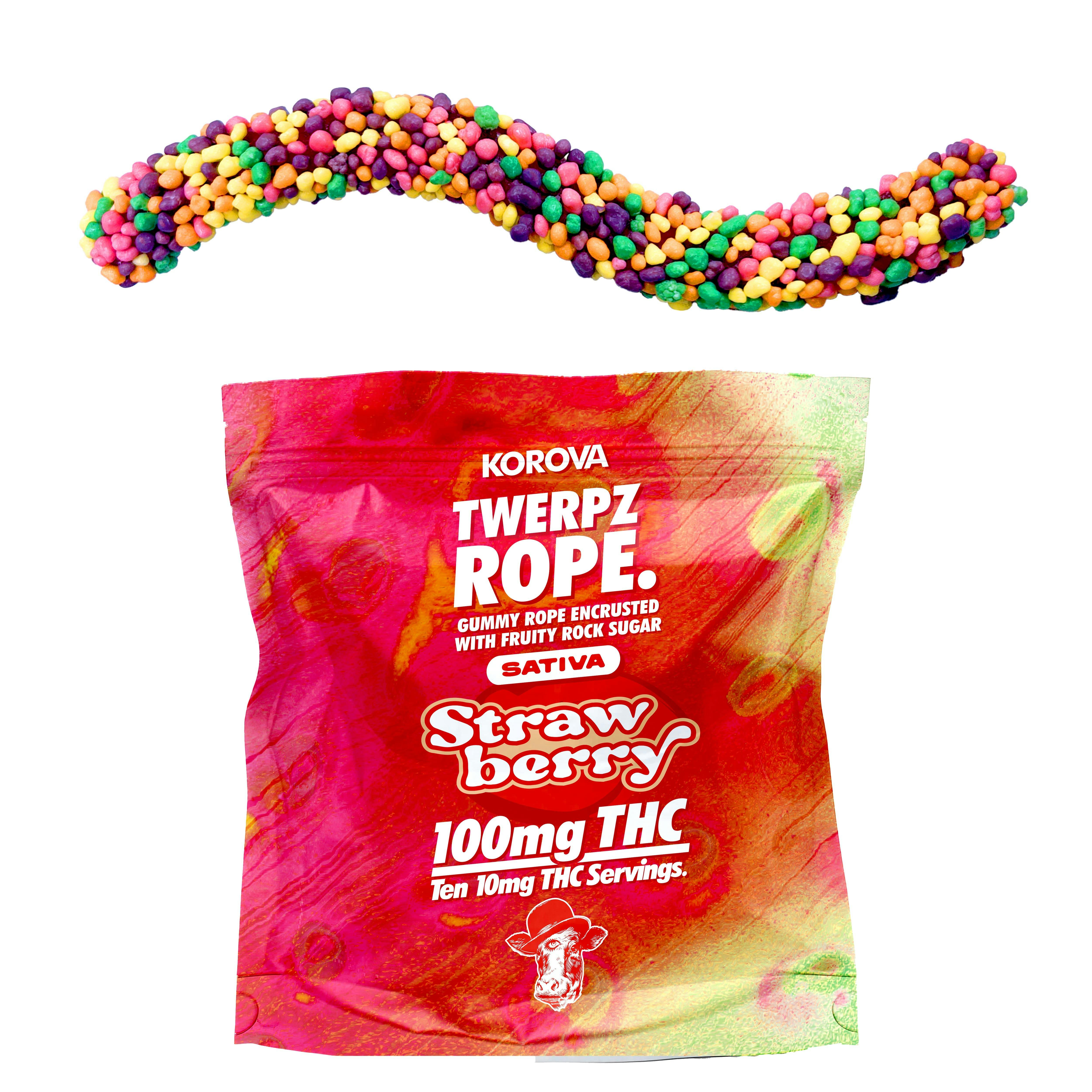 Korova: Strawberry Twerpz Rope 10pc | Trulieve