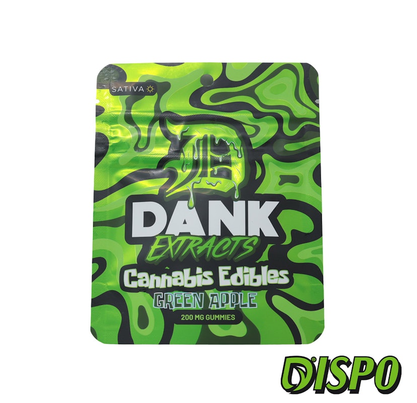 Dank Extracts - Green Apple 4x50mg Gummies