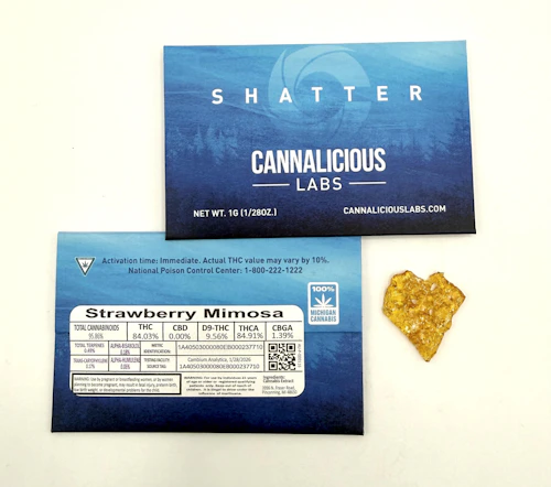 Cannalicious - 1g Shatter - Strawberry Mimosa