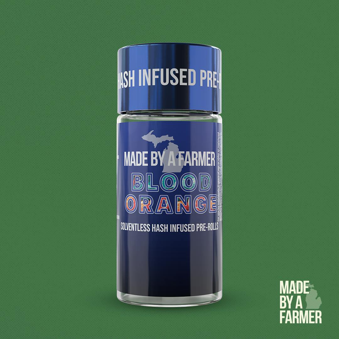 Made By A Farmer - 3-Pack .5g Bubble Hash Infused Prerolls - Blood Orange