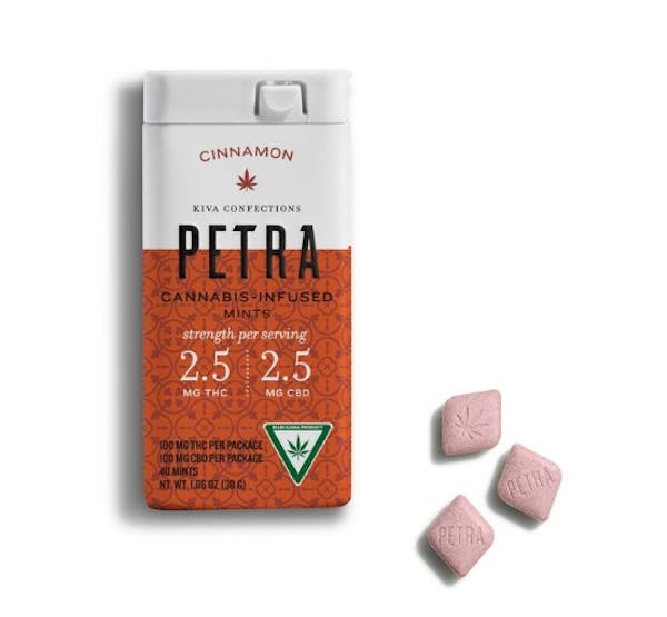 Petra | Cinnamon | 100mg (40x2.5mg) Mints 1:1 (THC:CBD)