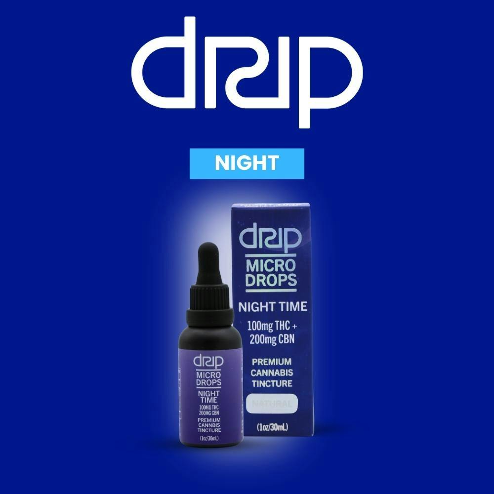 Drip Drops 2:1 Micro Night Natrual Drops 100mg Thc/ 200mg Cbn